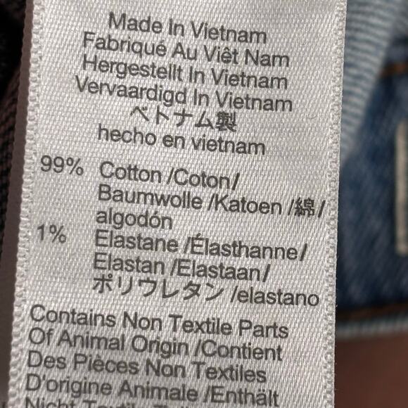 Madewell Mid-Rise Perfect Vintage Straight Jeans Raw Hem Size 28 Medium Wash - Picture 8 of 9